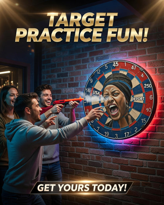 Ilhan Omar Deport Dartboard - Patriotic Edition