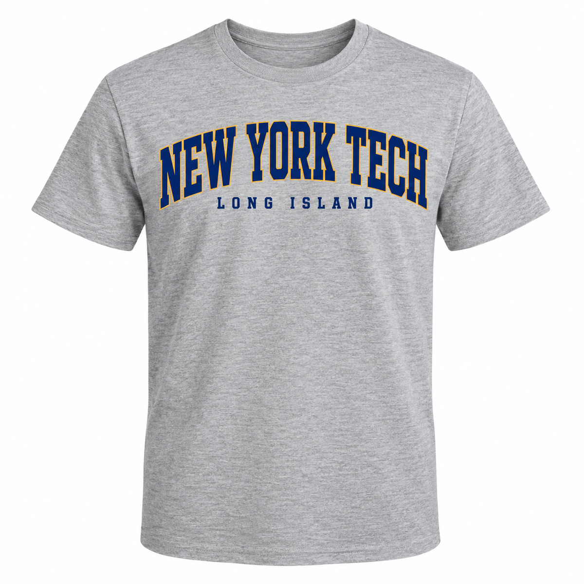 New York Tech Collegiate Arch T-Shirt in heather gray