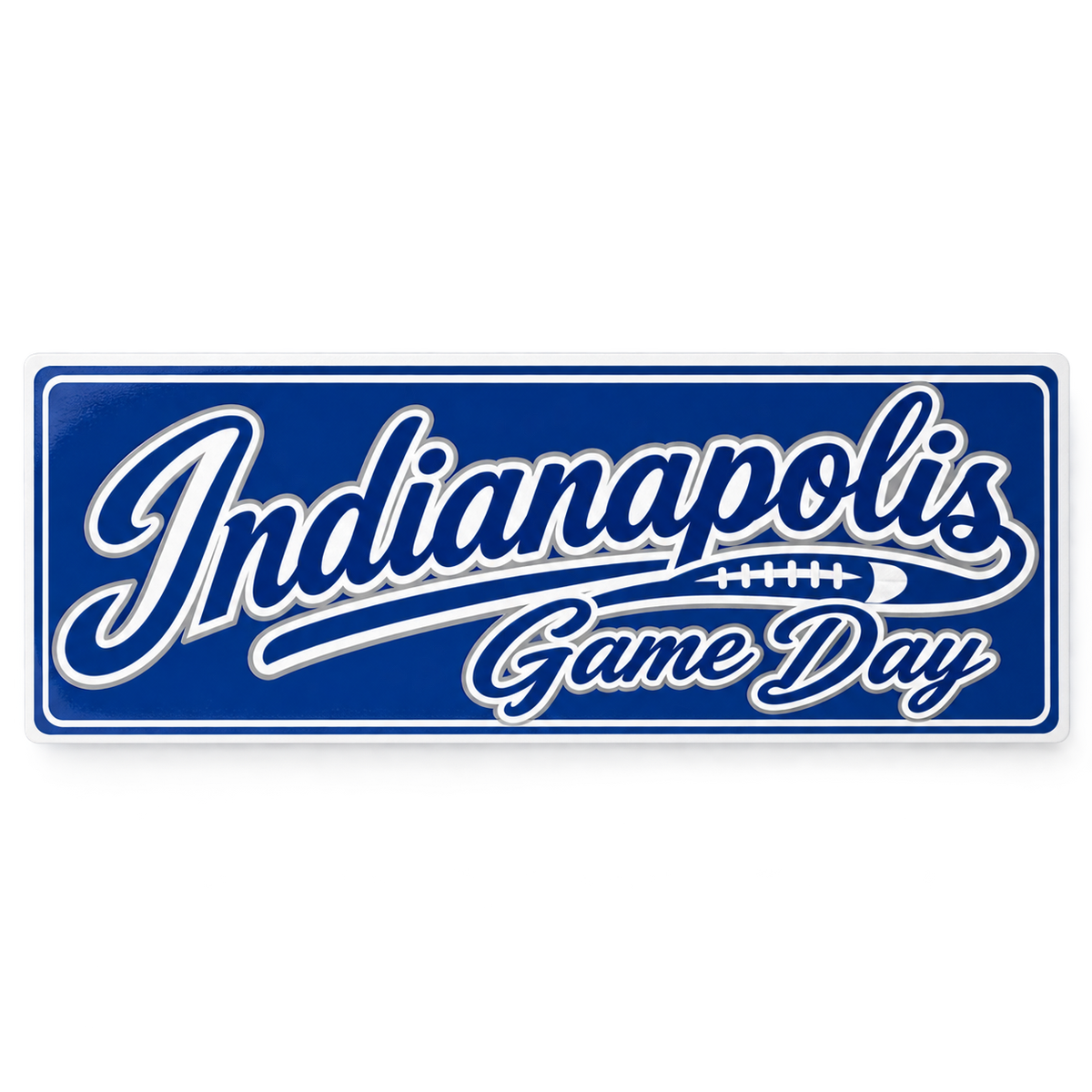 Indianapolis Game Day Script Bumper Sticker — product thumbnail