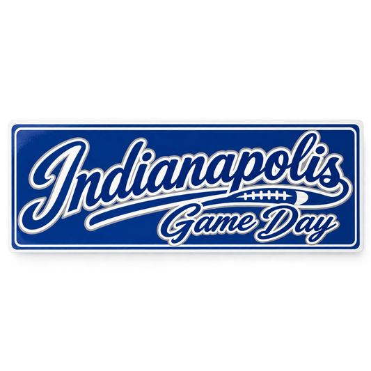 Indianapolis Game Day Script Bumper Sticker — product thumbnail
