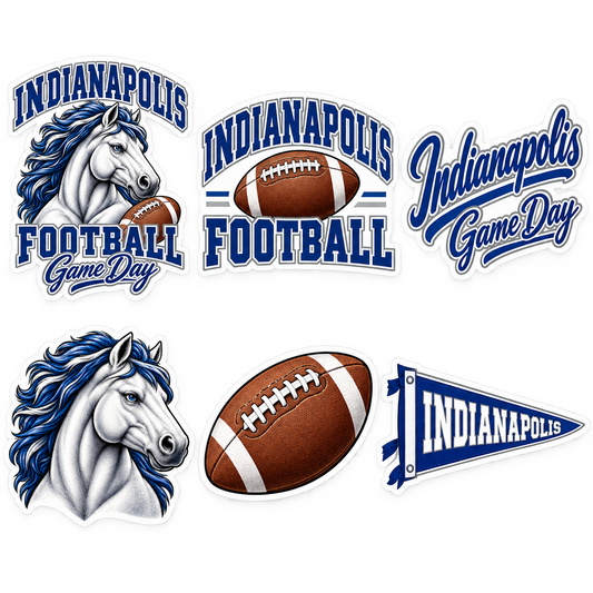 Indianapolis Game Day Spirit 6-Piece Sticker Pack — product thumbnail