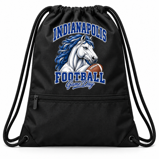 Indianapolis Mascot Zip-Pocket Drawstring Bag — product thumbnail