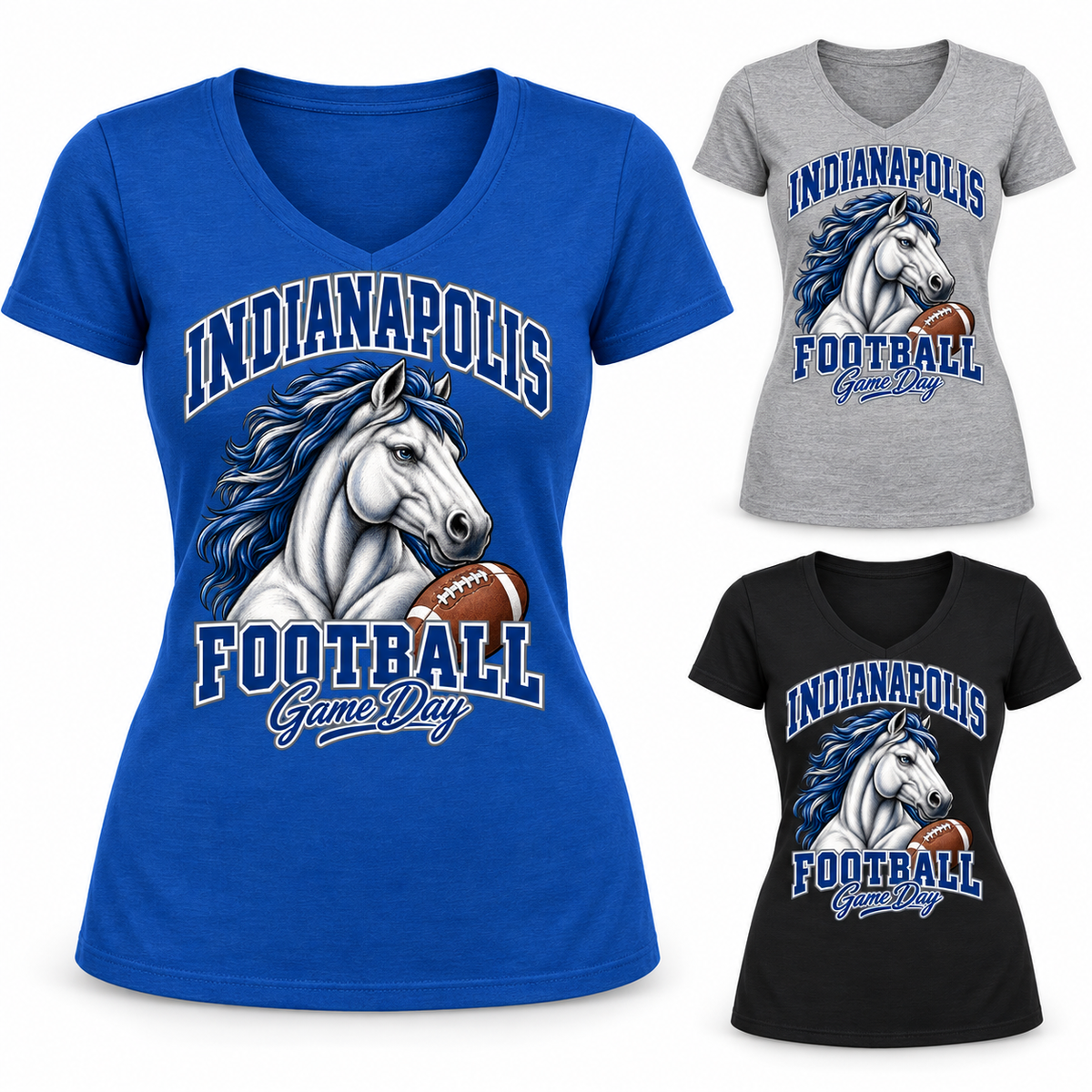 Indianapolis Women's Mascot V-Neck T-Shirt — product thumbnail
