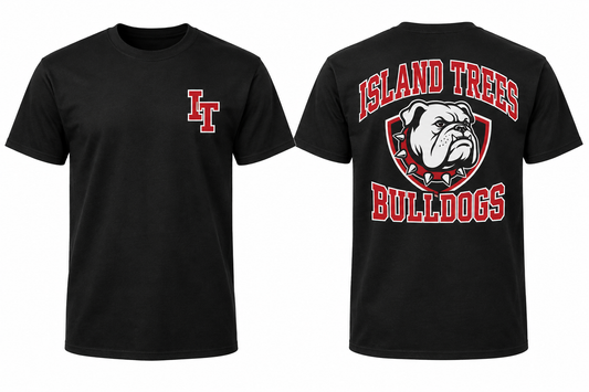ISLAND TREES BULLDOGS black tee front and back