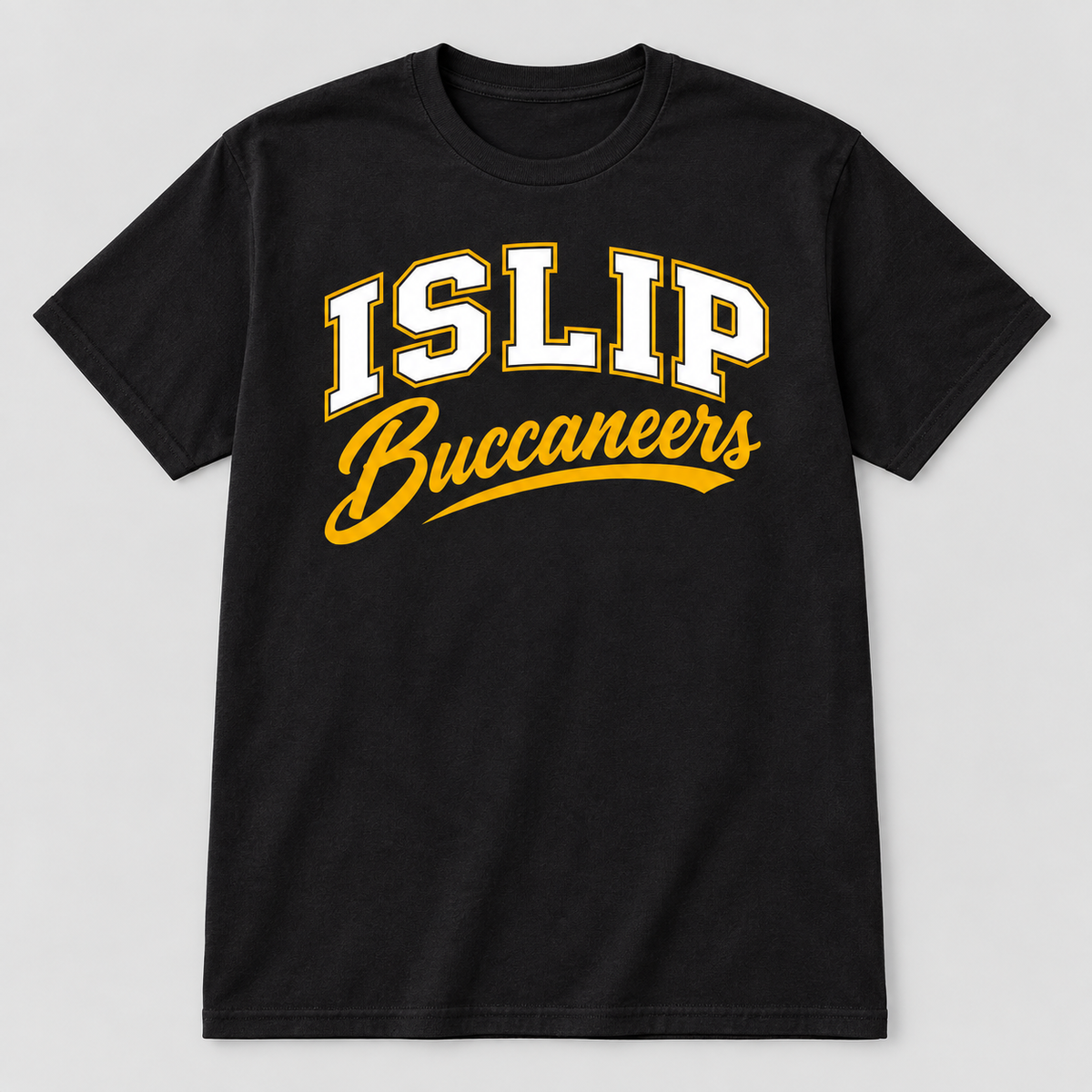 Black Islip Buccaneers Adult Varsity Script Tee