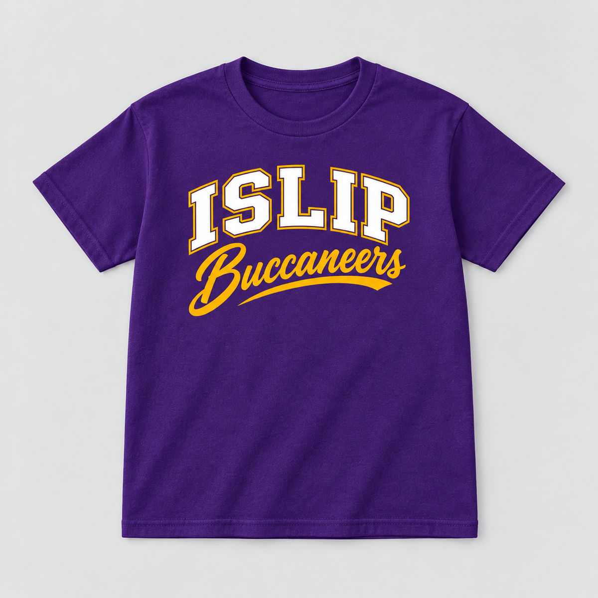 Purple Islip Buccaneers Youth Varsity Script Tee