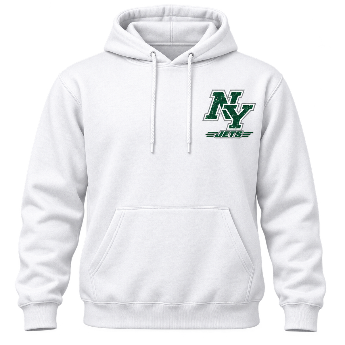 New York Jets chest hoodie white
