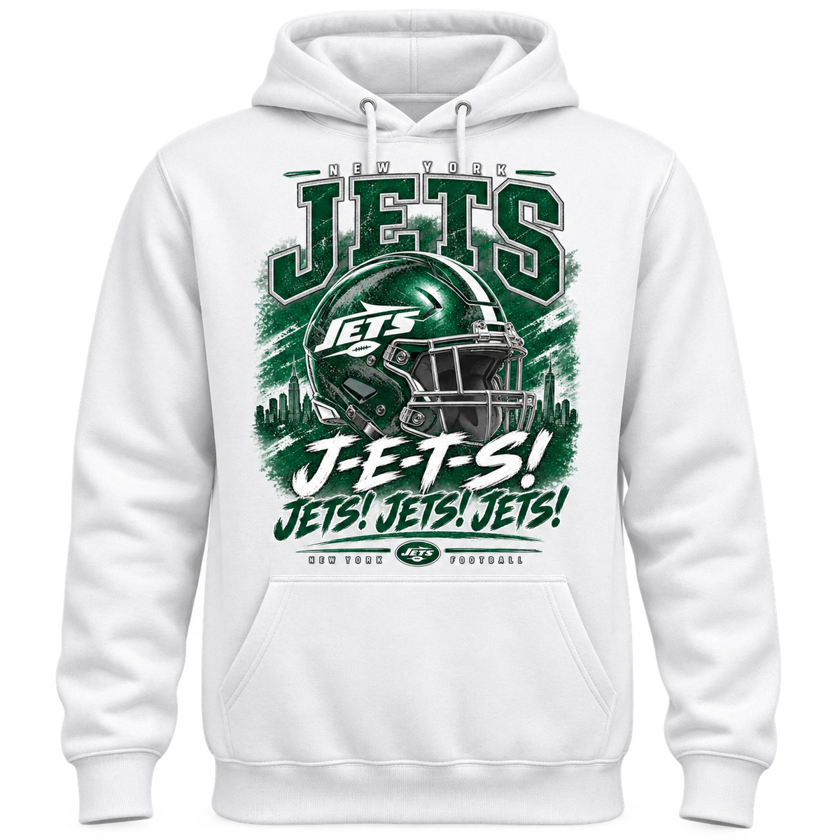 New York Jets front hoodie white