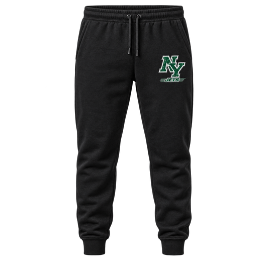 New York Jets NY Monogram Joggers in Black