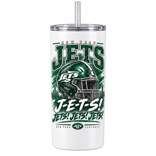 New York Jets Slim Tumbler in White