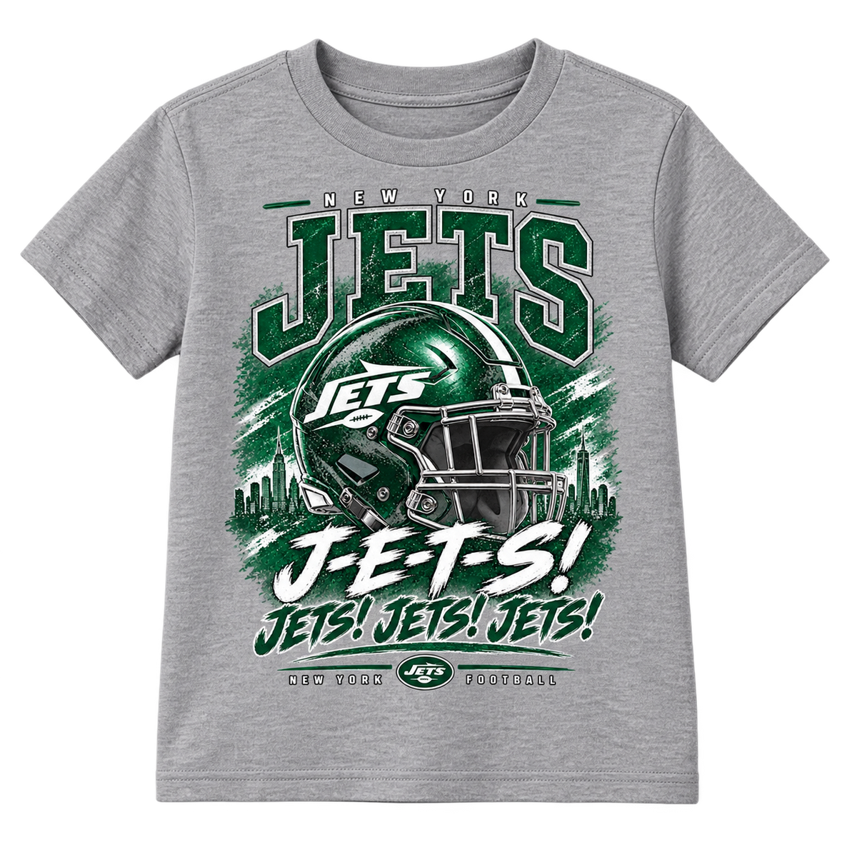 New York Jets Youth T-Shirt in Sport Gray