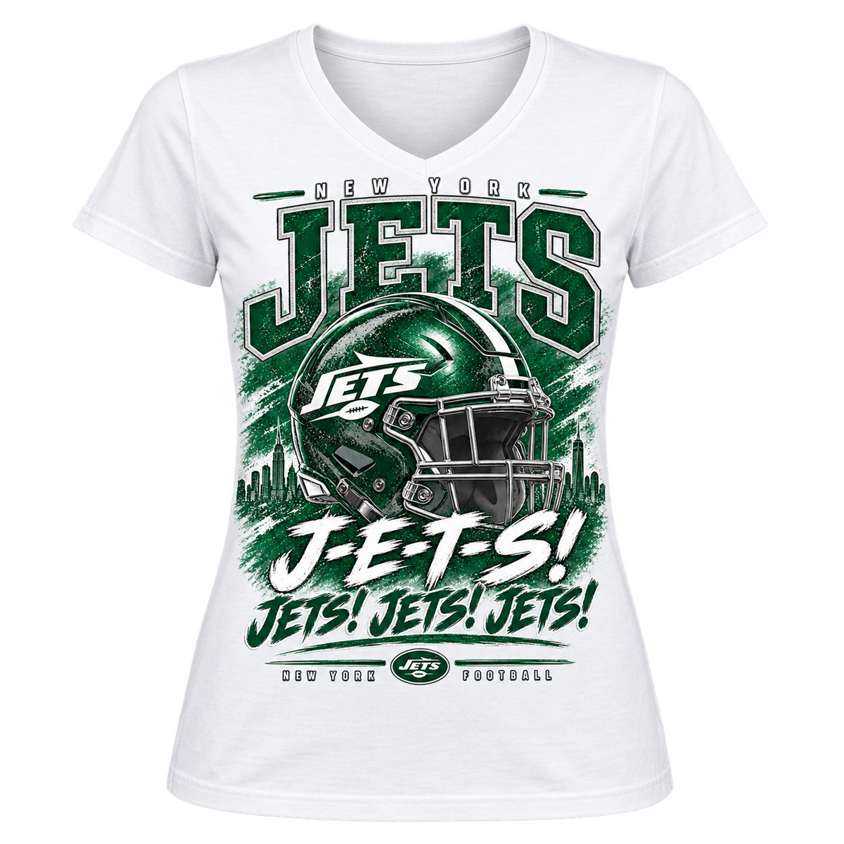New York Jets womens vneck white