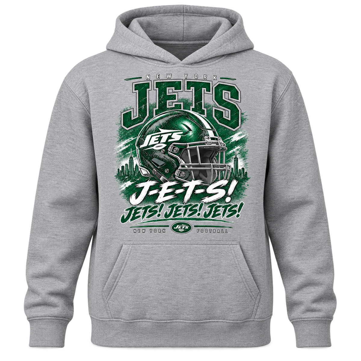 New York Jets youth hoodie sport gray