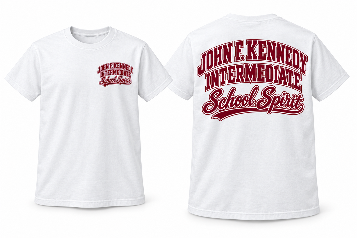 John F. Kennedy Intermediate School Spirit Youth T-Shirt — exact school-specific artwork