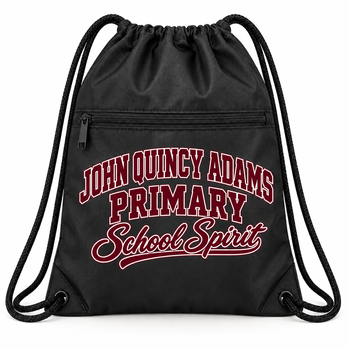 John Quincy Adams Primary School Spirit Zip-Pocket Cinch Bag