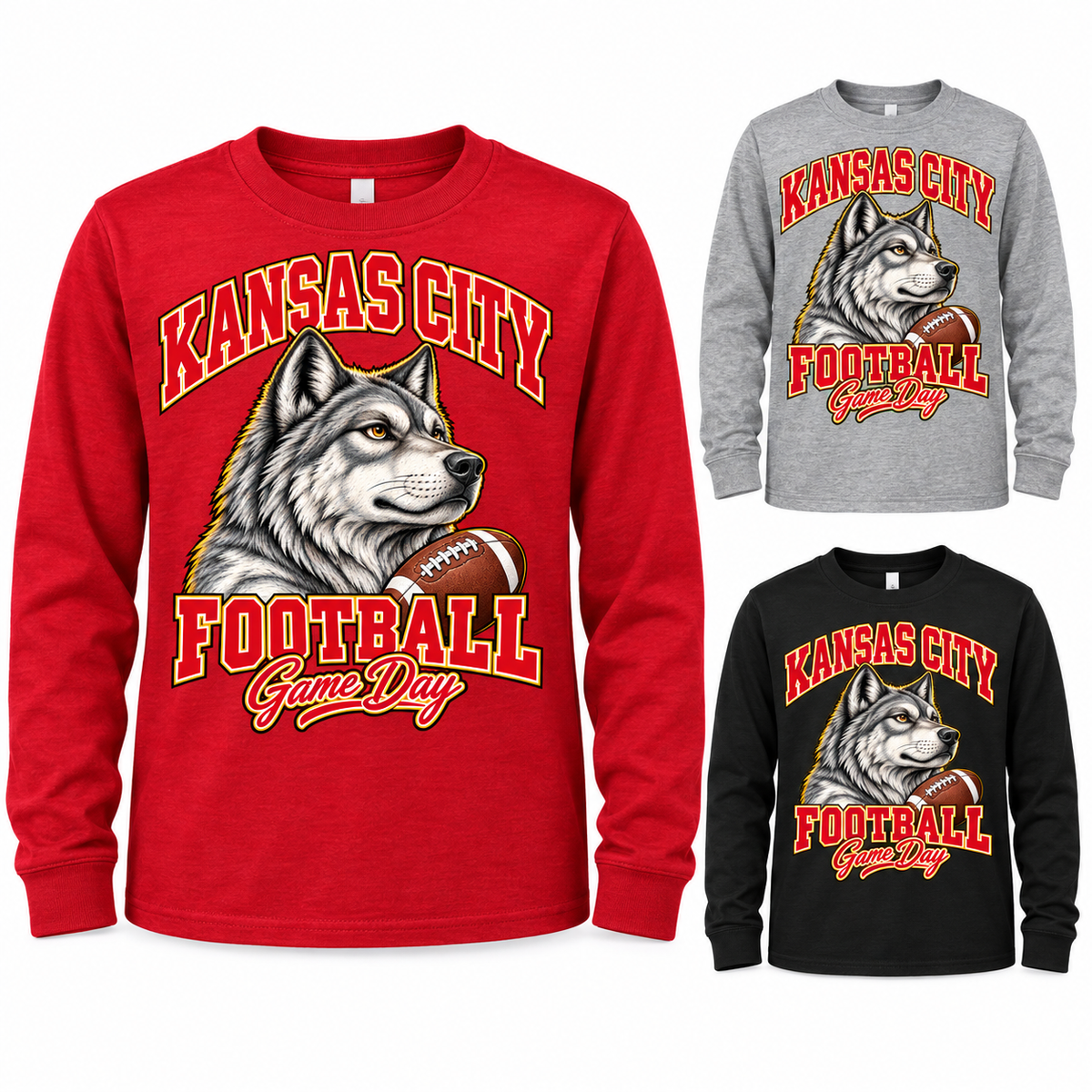 Kansas City Youth Mascot Long Sleeve T-Shirt — product thumbnail