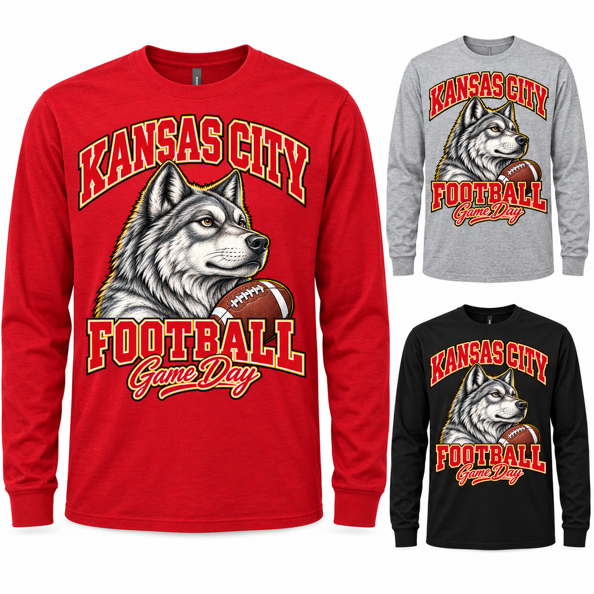 Kansas City Mascot Long Sleeve T-Shirt — product thumbnail