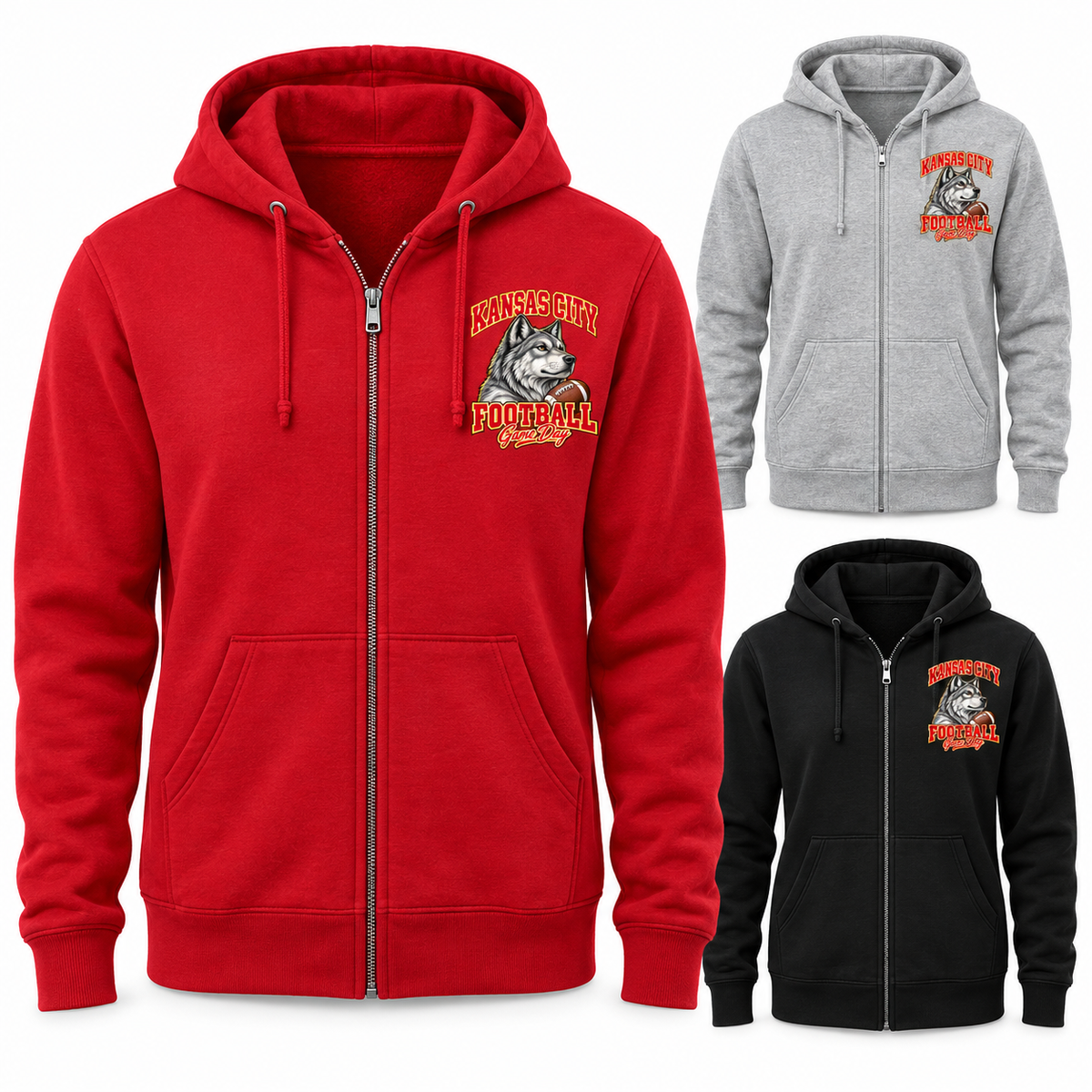Kansas City Left-Chest Full-Zip Hoodie — product thumbnail