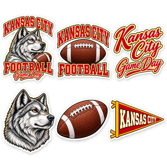 Kansas City Game Day Spirit 6-Piece Sticker Pack — product thumbnail