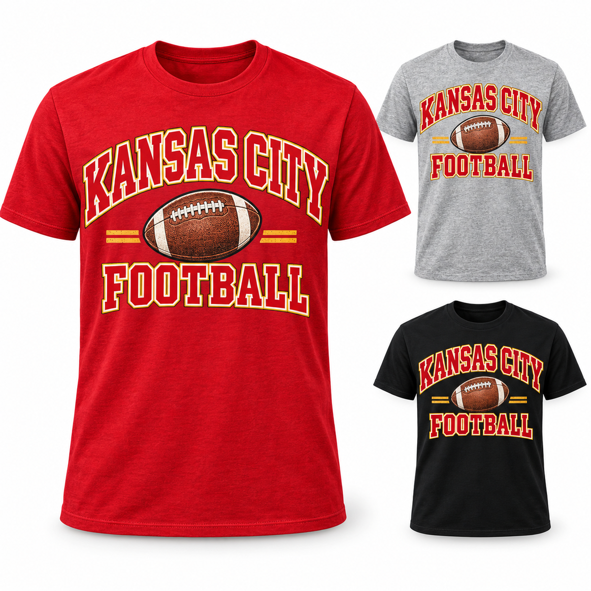 Kansas City Heritage Arch Football T-Shirt — product thumbnail