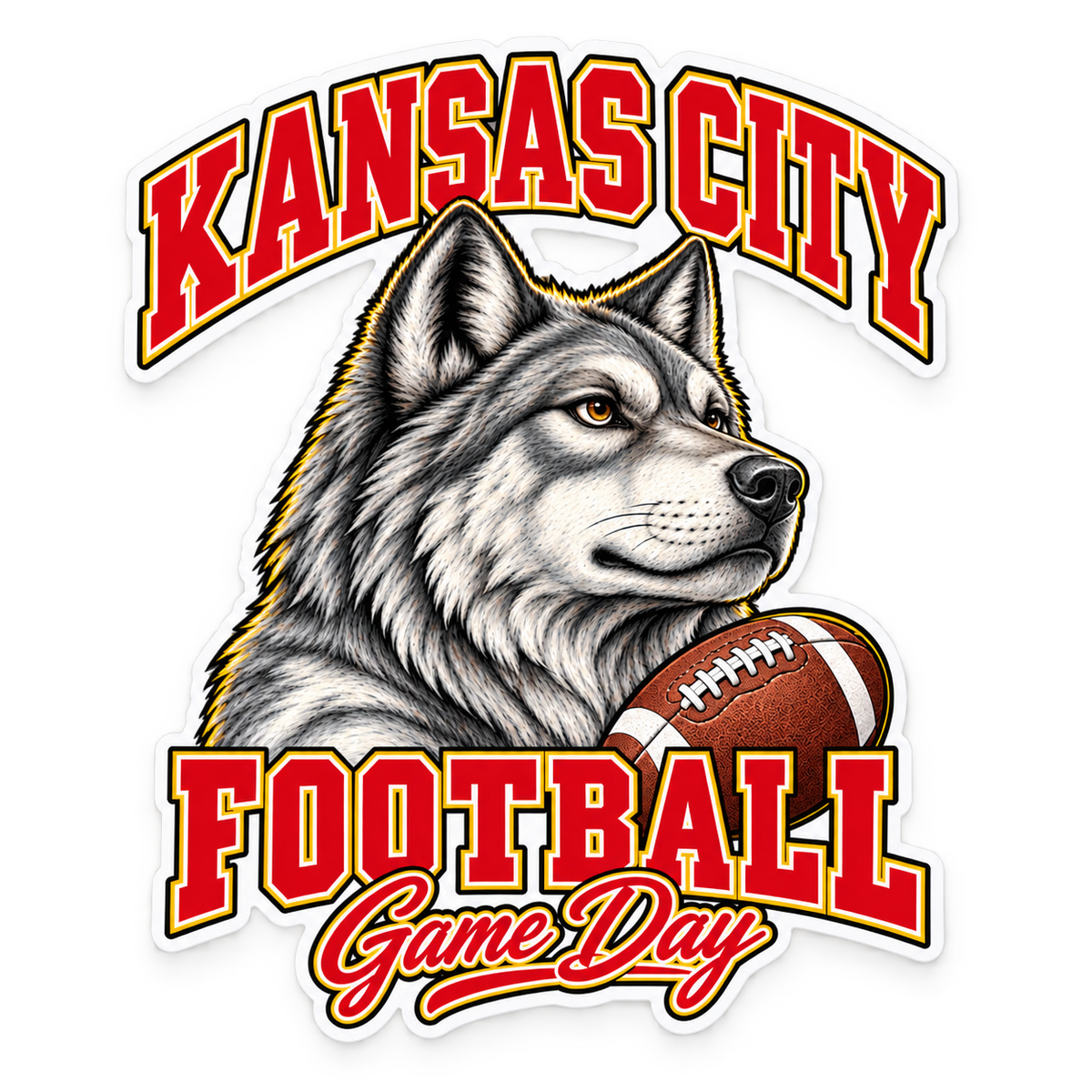 Kansas City Mascot Die-Cut Sticker — product thumbnail