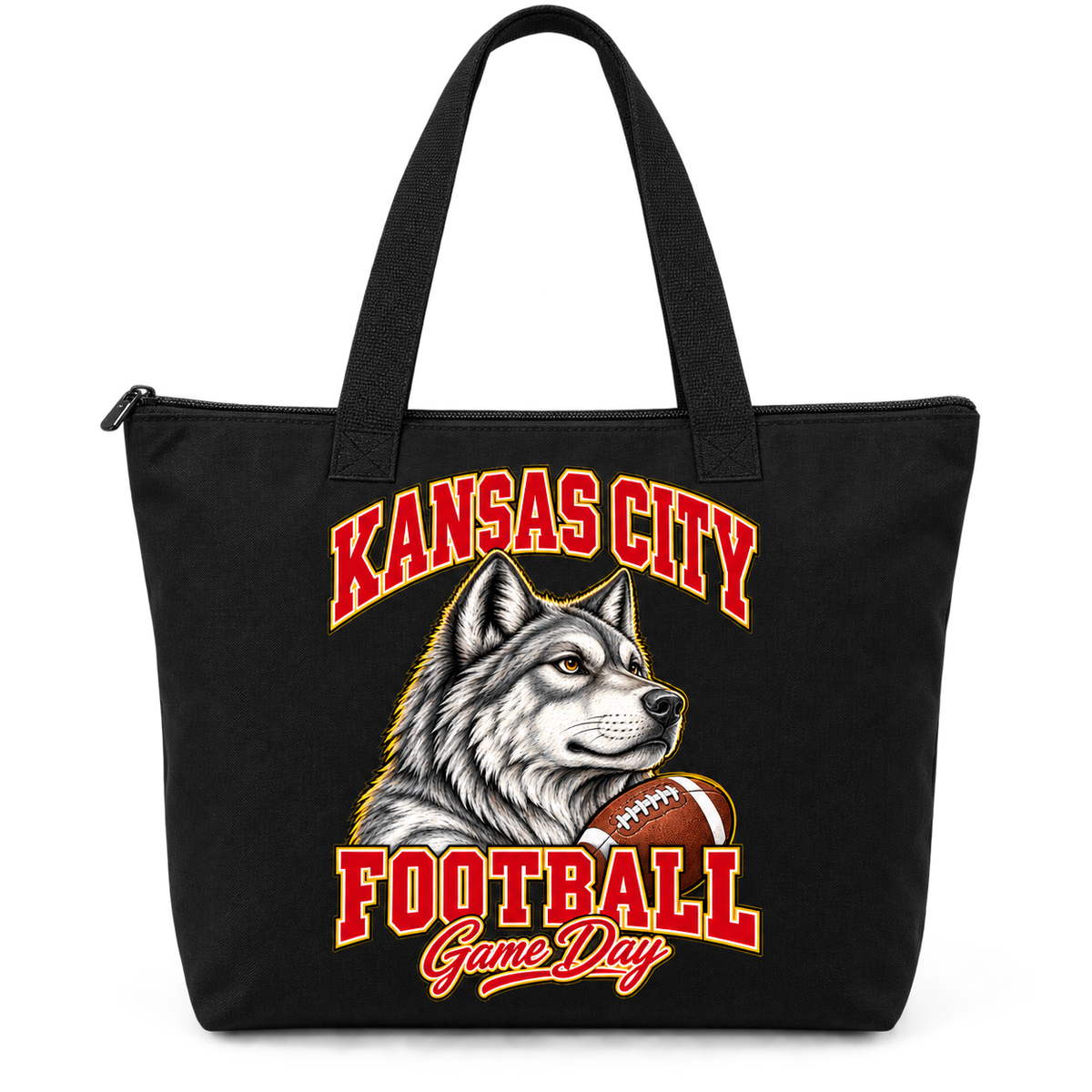 Kansas City Mascot Zippered Tote Bag — product thumbnail