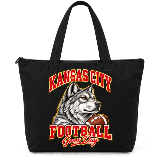 Kansas City Mascot Zippered Tote Bag — product thumbnail
