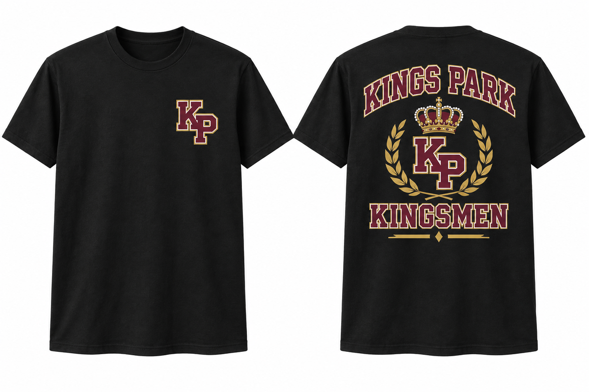 KINGS PARK KINGSMEN black tee front and back