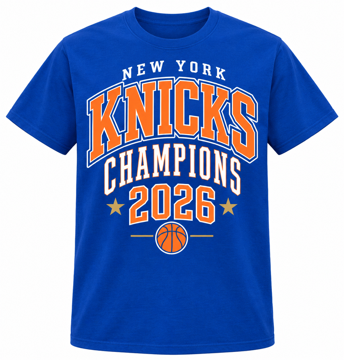 New York Knicks Champions 2026 Unisex T-Shirt in Royal Blue