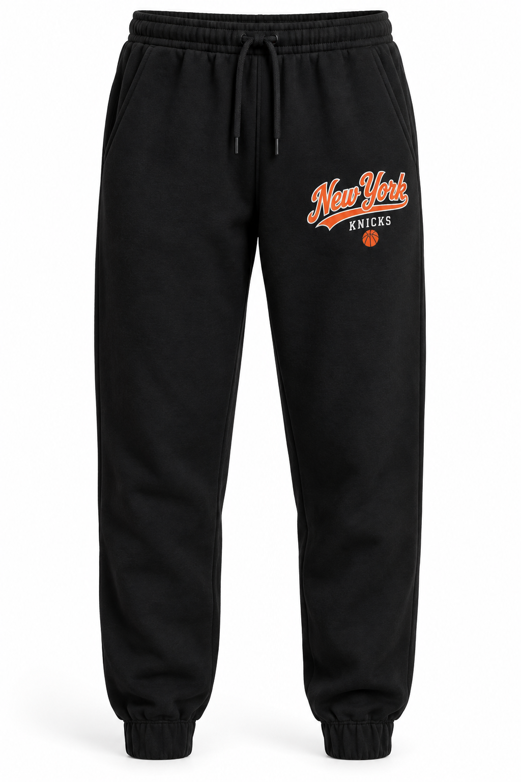New York Knicks City Script Unisex Joggers in Black