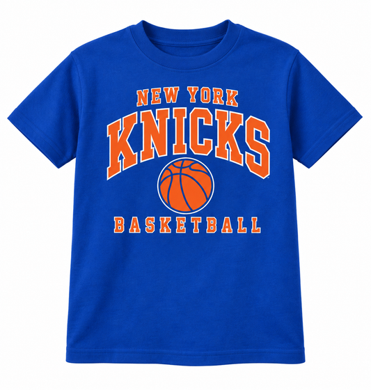 New York Knicks Varsity Court Youth T-Shirt in Royal Blue
