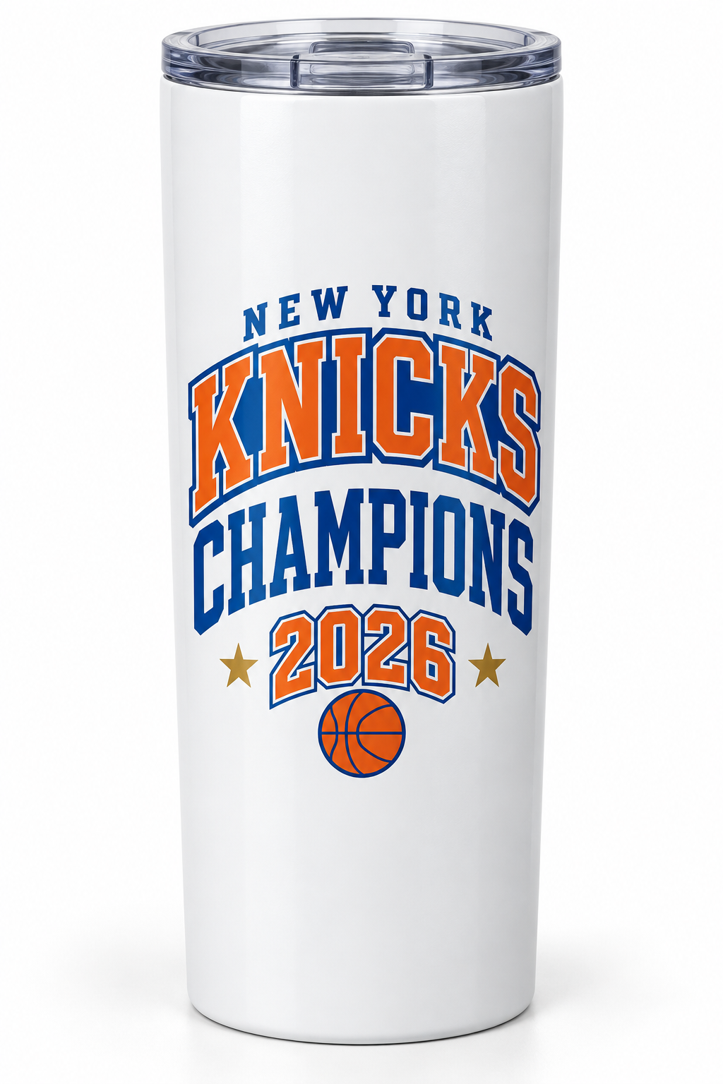 New York Knicks Champions 2026 20 oz Tumbler in White