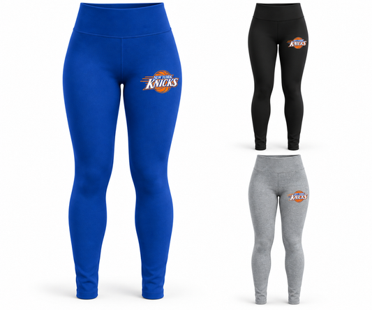 New York Knicks Fastbreak Court Women's Leggings in Royal Blue, Black, Heather Gray