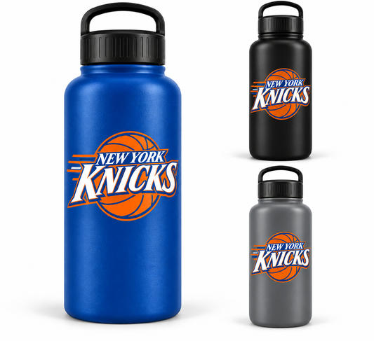 New York Knicks Fastbreak Court 24 oz Water Bottle in Royal Blue, Black, Gray