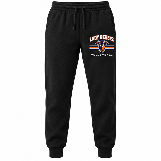 Lady Rebels Volleyball Mascot Joggers in Black