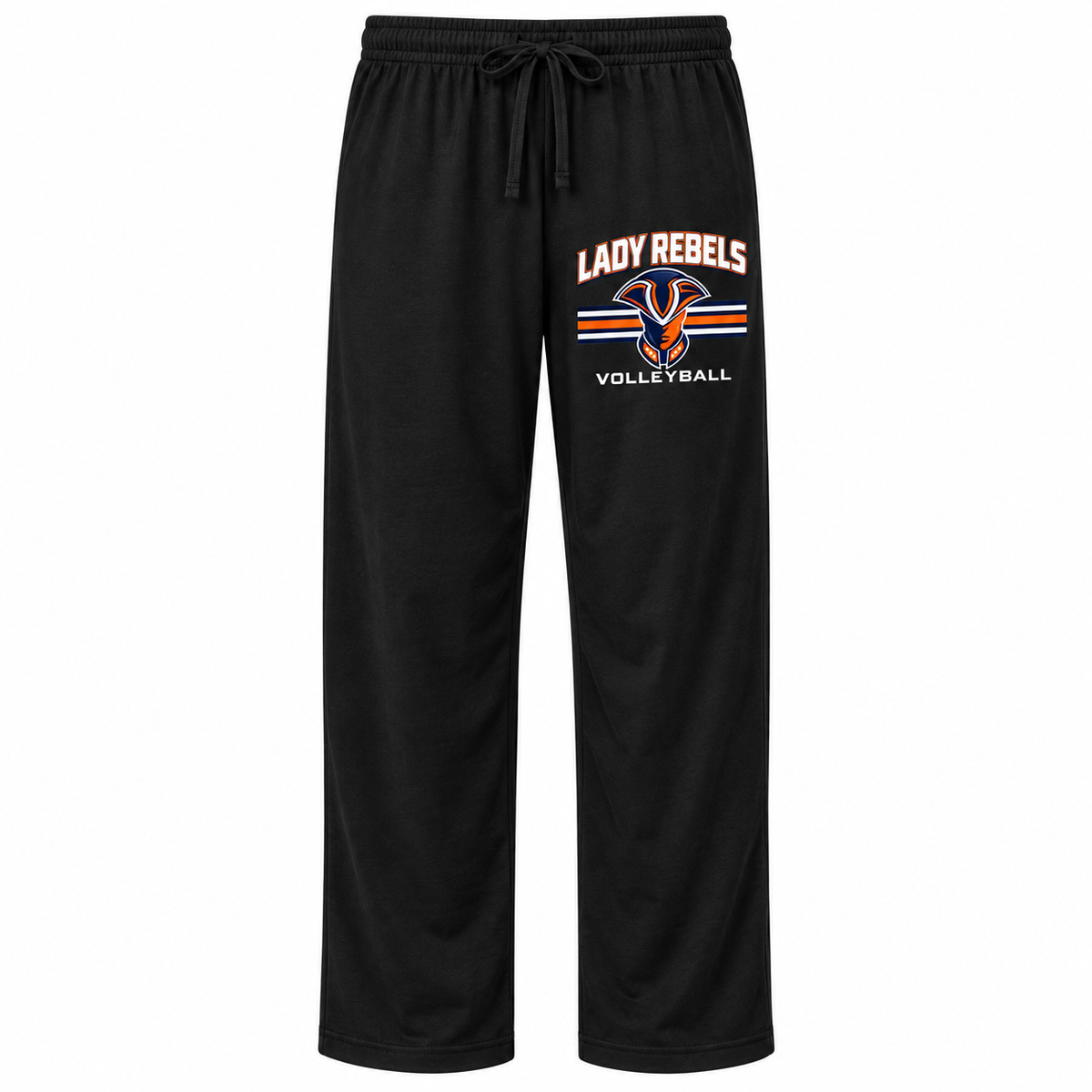 Lady Rebels Volleyball Mascot Pajama Pants in Black
