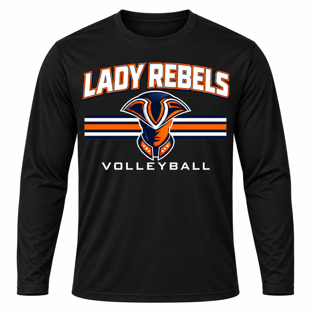 Lady Rebels Volleyball Mascot Performance Long Sleeve in Black