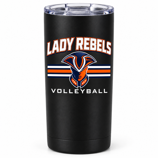 Lady Rebels Volleyball Mascot Tumbler front design