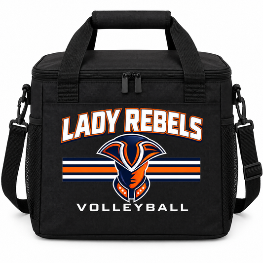 Lady Rebels Volleyball Mascot Cooler Bag front design