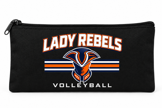 Lady Rebels Volleyball Mascot Pencil Pouch front design