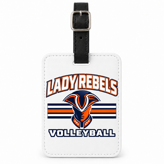 Lady Rebels Volleyball Mascot Luggage Tag front design