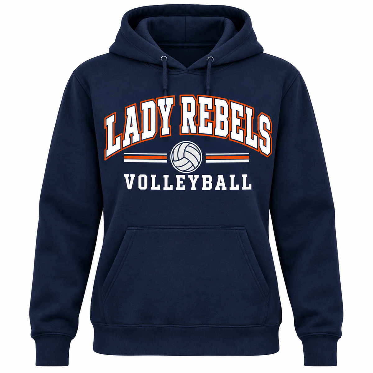 Lady Rebels Volleyball Collegiate Pullover Hoodie front design