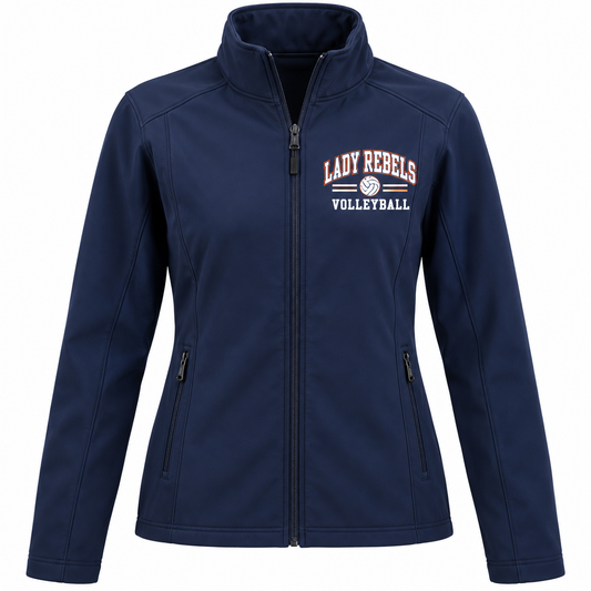 Lady Rebels Volleyball Collegiate Softshell Jacket front design
