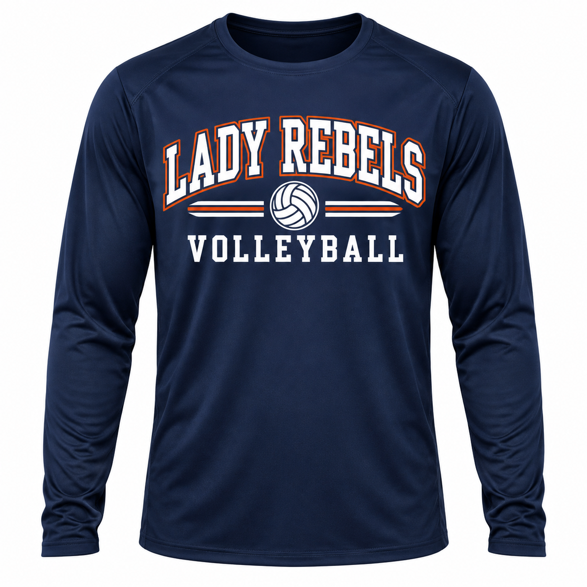 Lady Rebels Volleyball Collegiate Performance Long Sleeve front design