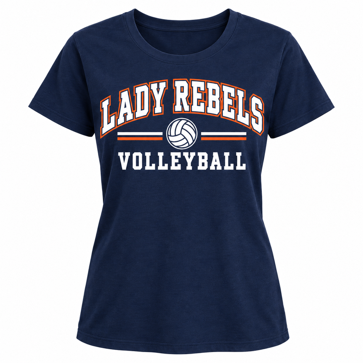 Lady Rebels Volleyball Collegiate Women's Relaxed Tee front design