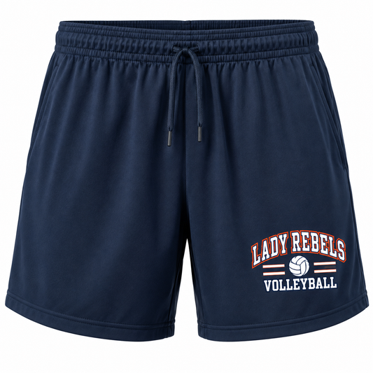 Lady Rebels Volleyball Collegiate Athletic Shorts front design