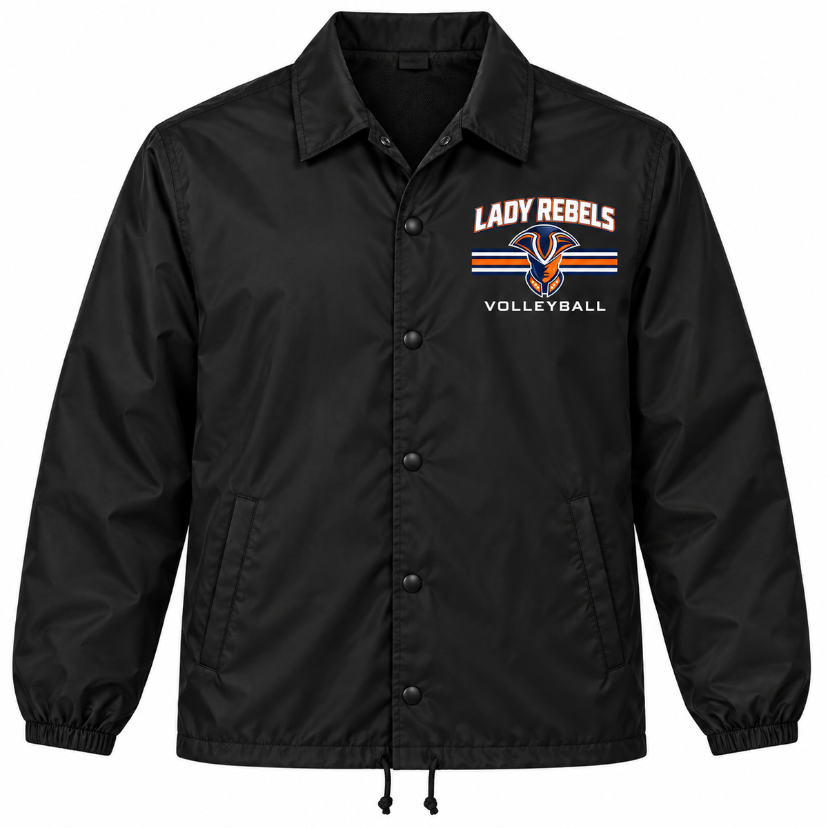 Lady Rebels Volleyball Mascot Coach Jacket in Black