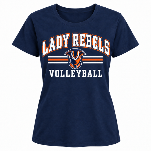 Lady Rebels Volleyball Collegiate Mascot Women's Relaxed Tee