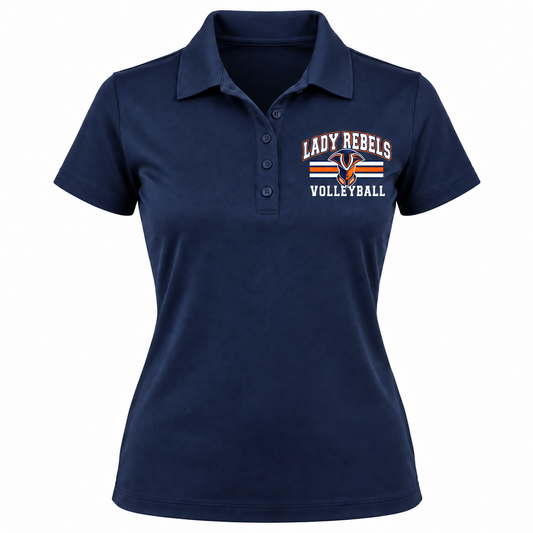 Lady Rebels Volleyball Collegiate Mascot Women's Coach Polo