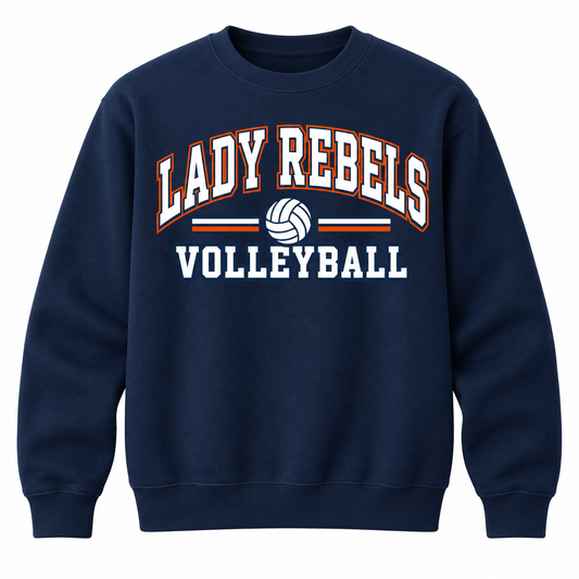 Lady Rebels Volleyball Collegiate Crewneck Sweatshirt